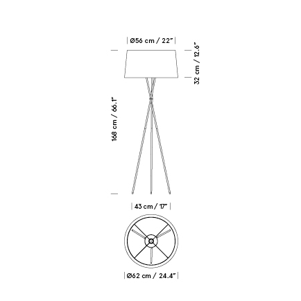 Lámpara Trípode G5-107062