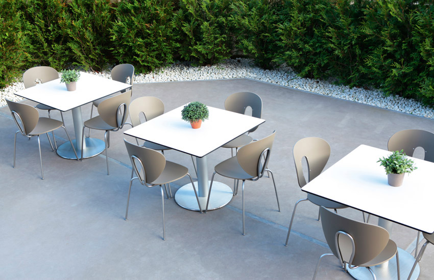Silla Globus Acero Madera-75391