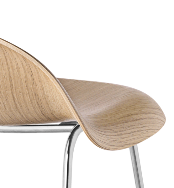 Taburete Gubi 3D Wood Low Sledge Base-128729
