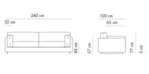 Sofá 240 +3.432,00 €