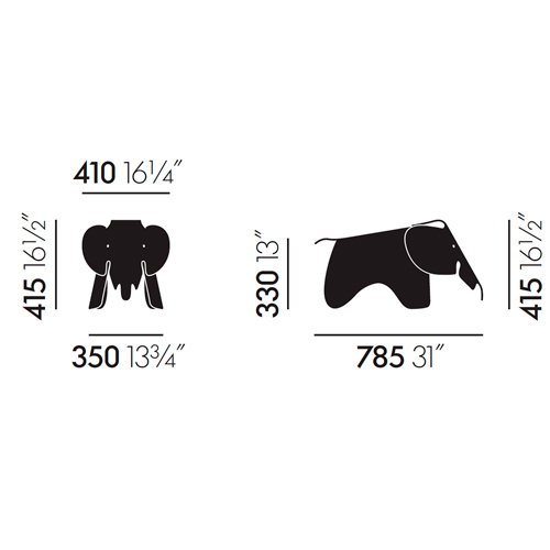 Eames Elephant Blanco ER-61773