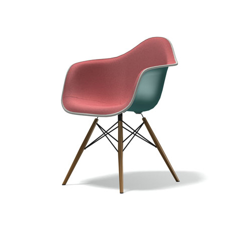 Eames Plastic DAW Upholstered Chair-116573