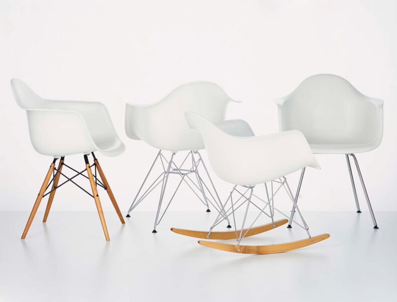 Eames Plastic DAW Upholstered Chair-116575