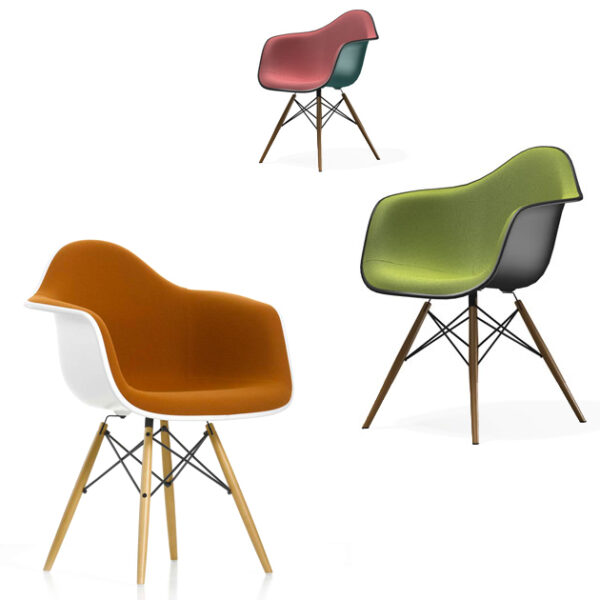 Eames Plastic DAW Upholstered Chair-116580