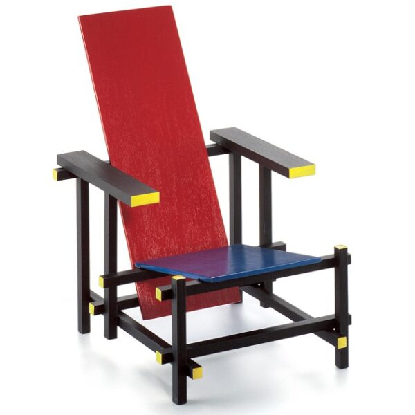 Miniatura Rood Blauwe Stoel-0