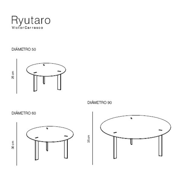 Mesa Ryutaro Blanco Ø 60 cm-75757