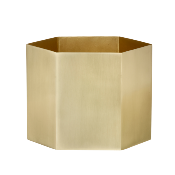 Macetero Hexagon Latón L ER-0