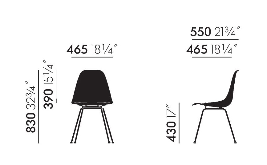 Silla Eames Plastic DSX Tapizado-117543