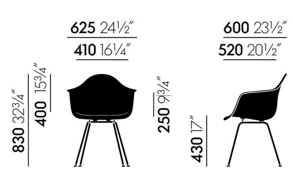 Silla Eames Plastic DAX Tapizado-251995