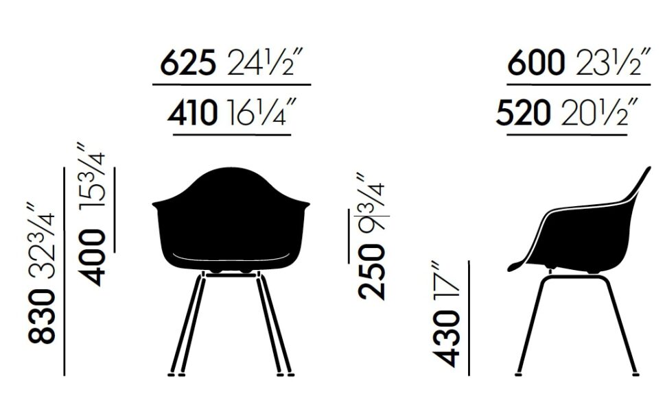 Silla Eames Plastic DAX Tapizado-251995