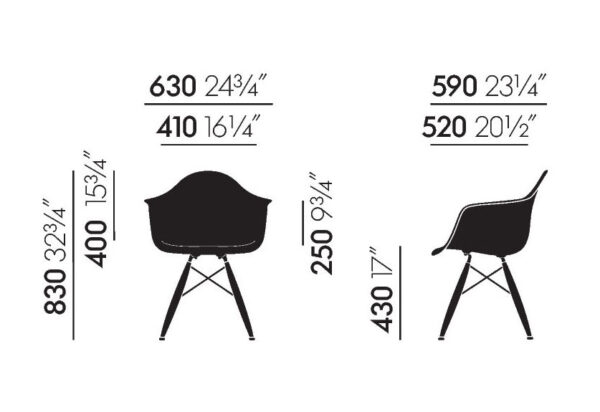 Silla Eames Plastic DAW New Gris Mauve - Arce Dorado ER-124265