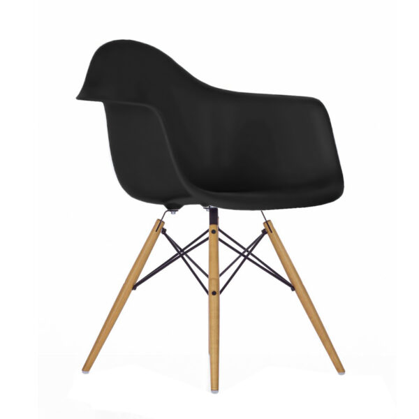 Silla Eames Plastic DAW New Negro - Arce Dorado ER-0