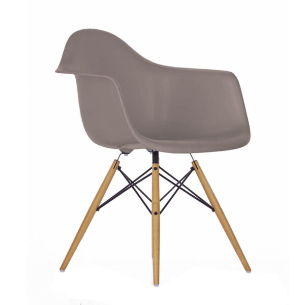 Silla Eames Plastic DAW New Gris Mauve - Arce Dorado ER-0