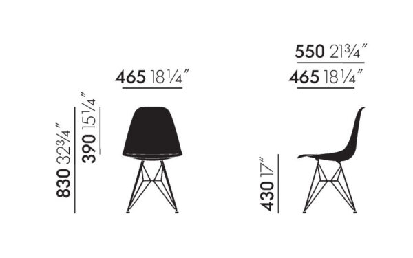 Silla Eames Plastic DSR Blanco - Cromo ER-124774