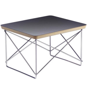 Mesa Occasional LTR Negro - Base Cromada ER-0