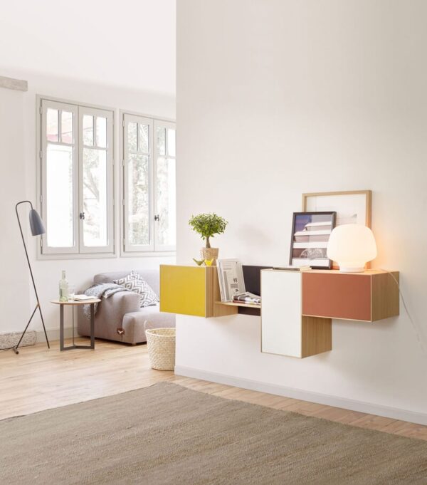 Lauki 03 Roble Organic / Graphite / Brick / Ochre / Blanco-280692