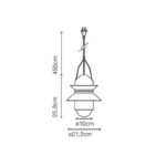 Lámpara Santorini Pendant Gris ER-145236