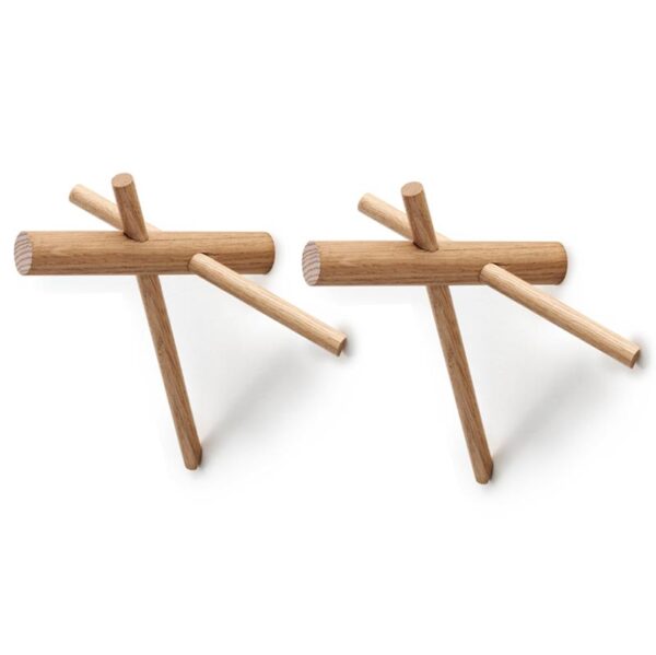 Colgador Stick Roble Natural - 2 pcs. ER-0