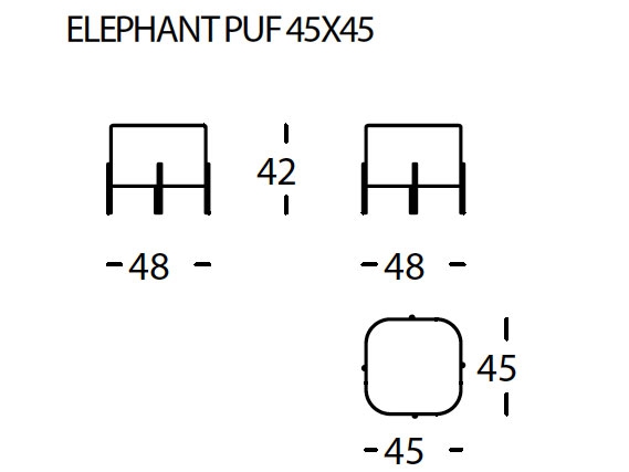 Pouf Elephant -193245