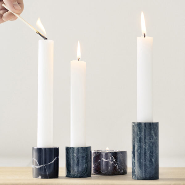 Portavelas Mármol Tealight Verde ER-202755