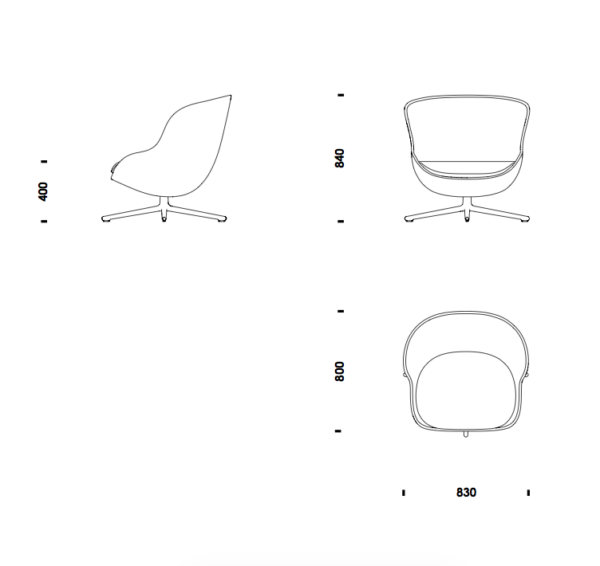 Sillón Hyg Low Swivel Aluminio-216052