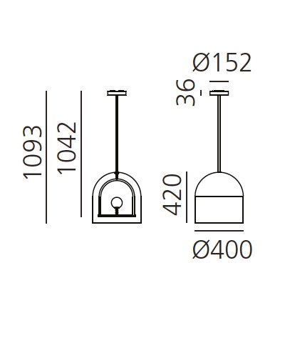 Lámpara Yanzi Pendant-219350