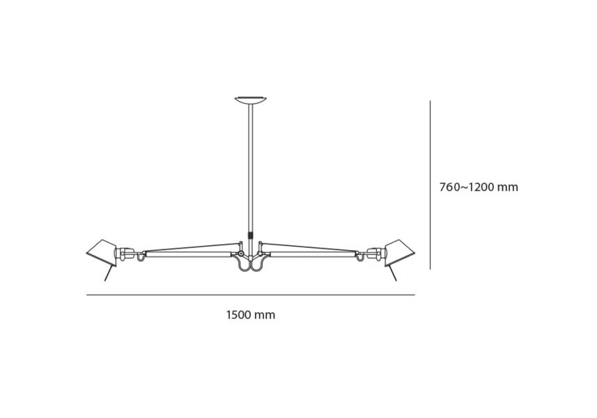 Lámpara Tolomeo 2 Brazos Pendant-219041