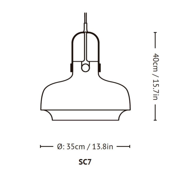 Lámpara Copenhagen SC7 Pendant Blanco ER-221391