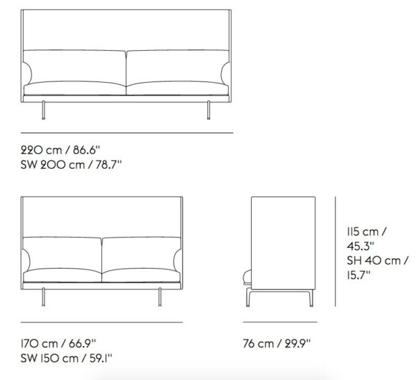 Sofá Outline Highback-229131