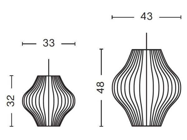 Lámpara Nelson Pear Crisscross Bubble Pendant-247784