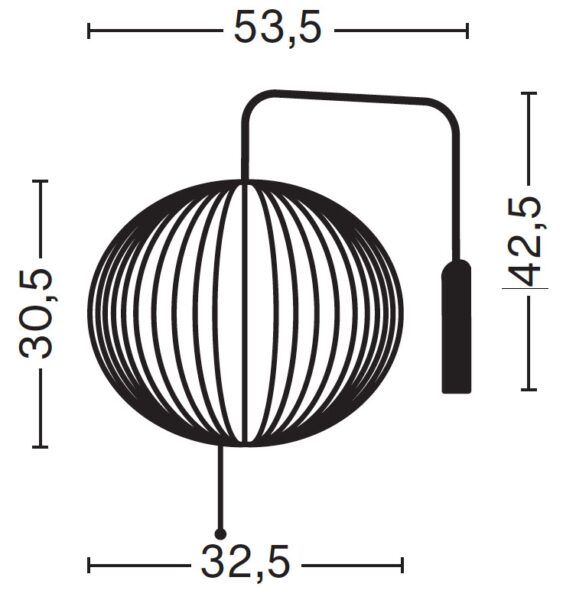 Lámpara Nelson Ball Wall Sconce Cabled-247789