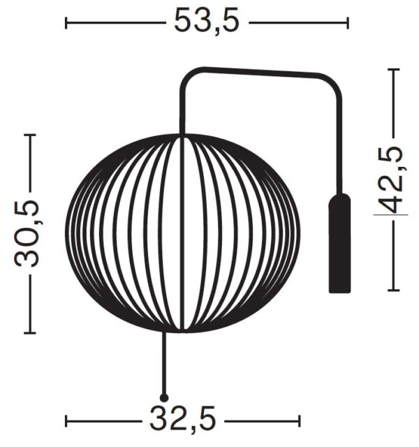 Lámpara Nelson Ball Wall Sconce Cabled-247789