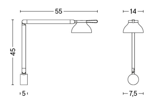 Lámpara PC Double Arm Wall-239398