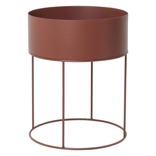 Plant Box Round Red Brown ER-0