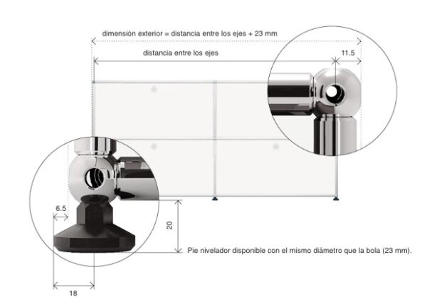 Mesa de Noche Haller 2 LED-256539