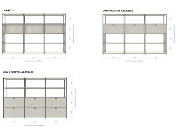 Estantería Haller Bookcase 750/3-256192