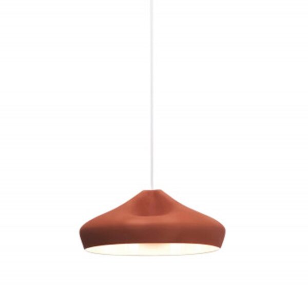 Lámpara Pleat Box 36 Pendant Terracota / Blanco ER-0