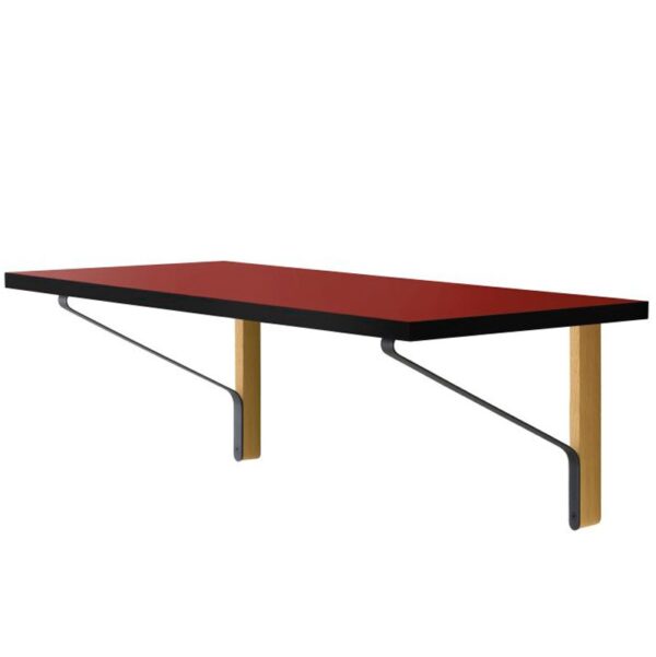 Consola Kaari Rojo / Borde Negro / Roble Natural ER-0