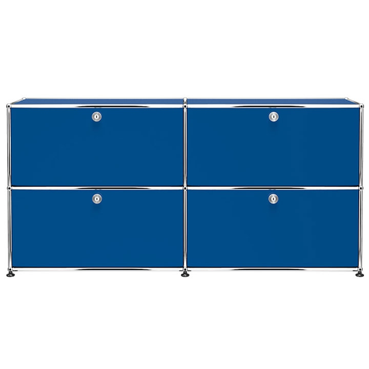 Aparador Haller Módulo 4 Puertas Azul Gencina