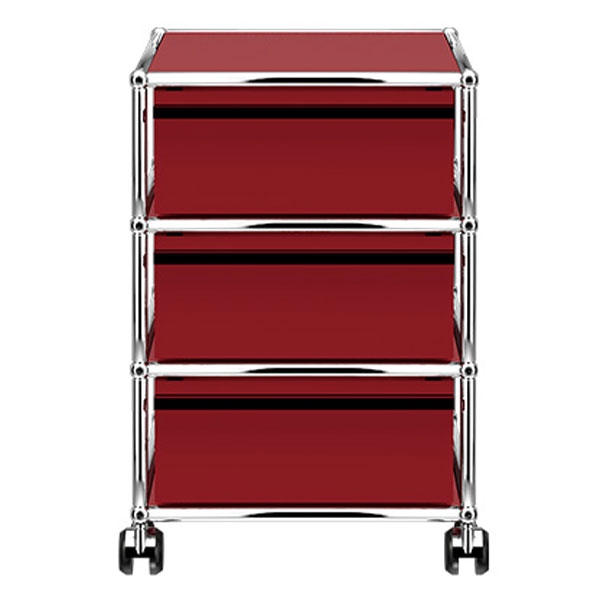 Cajonera Haller 3 Cajones Rojo Rubí ERF