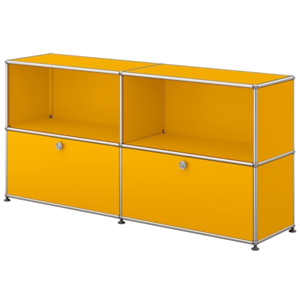Aparador Haller Módulo 4 / 2 Puertas Inferiores Amarillo ERF-345487