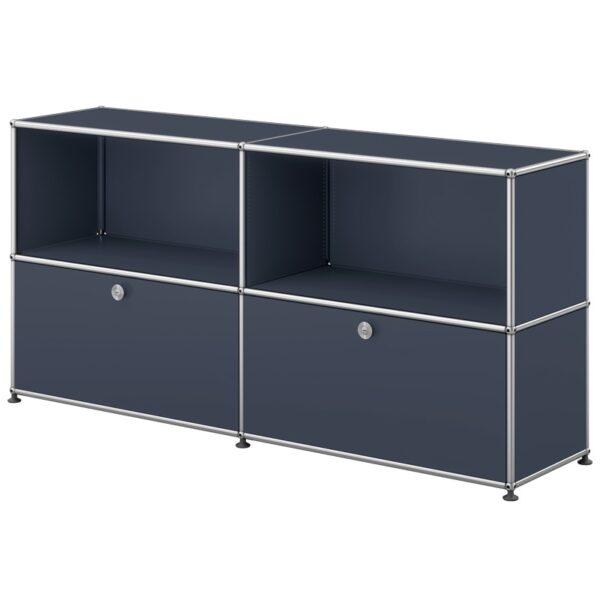 Aparador Haller Módulo 4 / 2 Puertas Inferiores Gris Antracita ERF-345485
