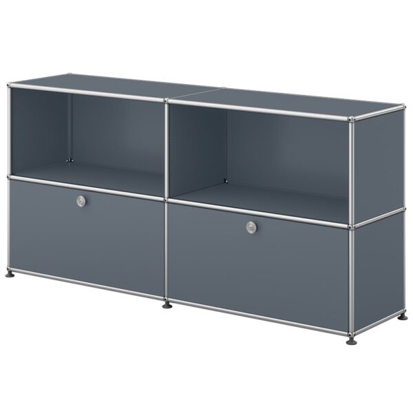 Aparador Haller Módulo 4 / 2 Puertas Inferiores Gris Medio ERF-345484