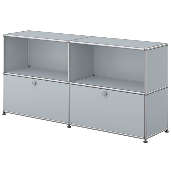 Aparador Haller Módulo 4 / 2 Puertas Inferiores Plateado Mate ERF-345483