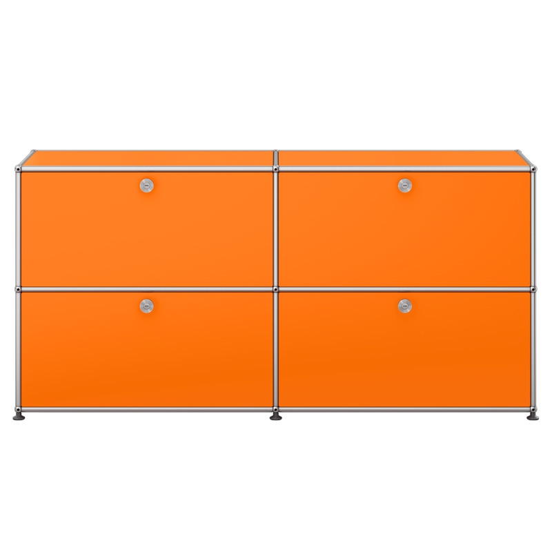 Aparador Haller Módulo 4 Puertas Naranja