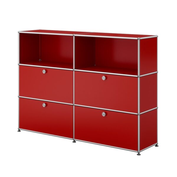 Aparador Haller Módulo 6 High 4 P Rojo Rubí ERF-344755