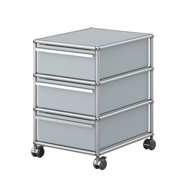 Cajonera Haller 3 Cajones Plateado Mate ERF-344874