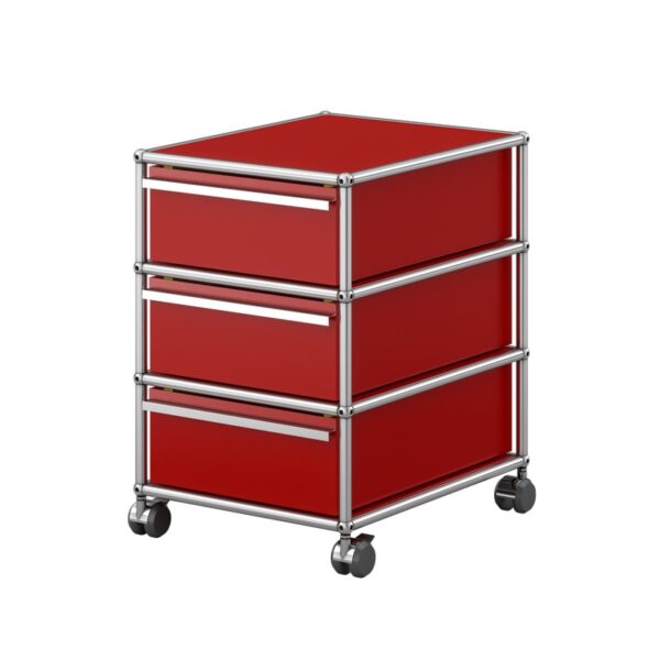 Cajonera Haller 3 Cajones Rojo Rubí ERF-344865