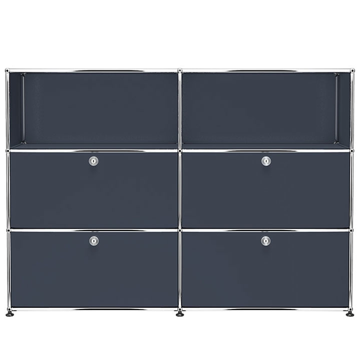 Aparador Haller Módulo 6 High 4 P Gris Antracita ERF