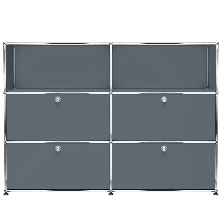 Aparador Haller Módulo 6 High 4 P Gris Medio ERF